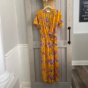Gold Floral jumpsuit size small